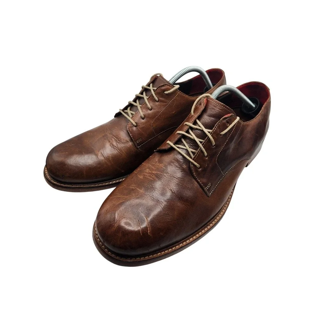 Cole Rood & Haan Co. Shoes Mens Size 11 Brown Leather Derby Lace Up Dress C08777